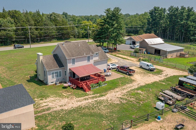 201 Morton, Rosenhayn, NJ 08352 - aerial view of property and surrounding area with a forest