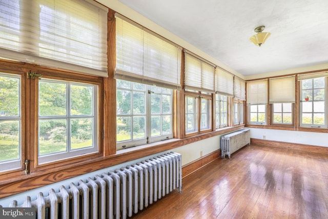 404 Clear Ridge Rd, Union Bridge, MD 21791 - sunroom / solarium with radiator, hardwood / wood-style floors, and baseboards