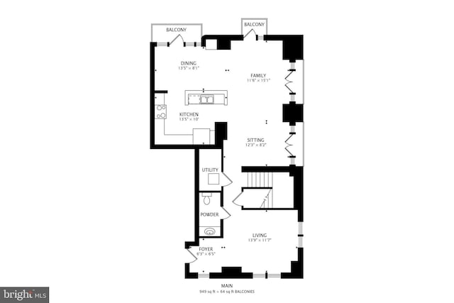 910 M St NW Unit 1022, Washington, DC 20001 - view of home floor plan