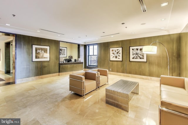 910 M St NW Unit 1022, Washington, DC 20001 - lobby with wood walls and recessed lighting