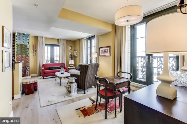 910 M St NW Unit 1022, Washington, DC 20001 - living area featuring wood finished floors and baseboards