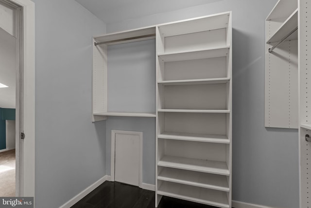 1040 Muscovy Ln, Bensalem, PA 19020 - walk in closet featuring dark wood finished floors