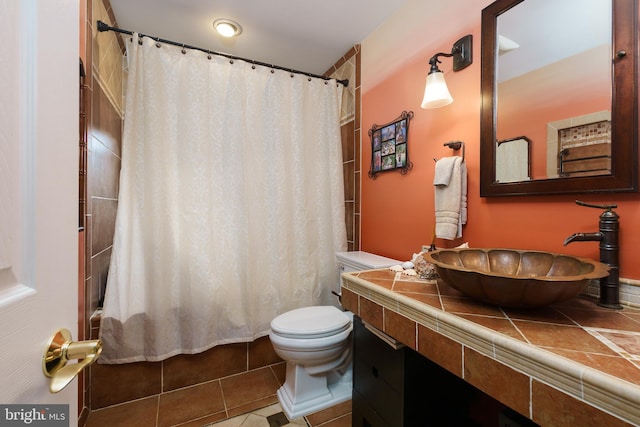 50 Skillman Rd, Skillman, NJ 08558 - full bathroom featuring toilet, tile patterned flooring, shower / bathtub combination with curtain, and vanity