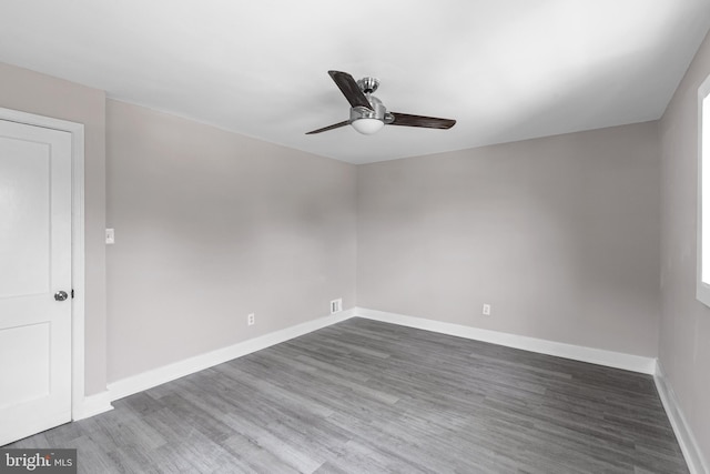 2723 Keating St, Temple Hills, MD 20748 - unfurnished room with ceiling fan, wood finished floors, and baseboards