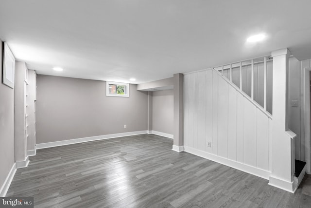 2723 Keating St, Temple Hills, MD 20748 - basement featuring wood finished floors, baseboards, and recessed lighting