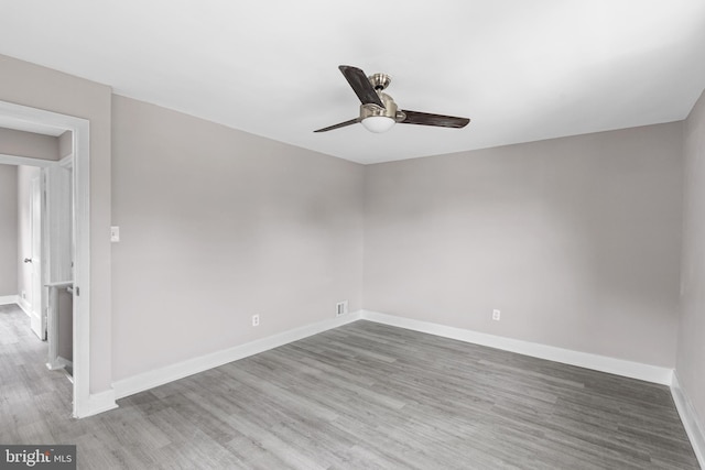 2723 Keating St, Temple Hills, MD 20748 - spare room featuring a ceiling fan, wood finished floors, and baseboards