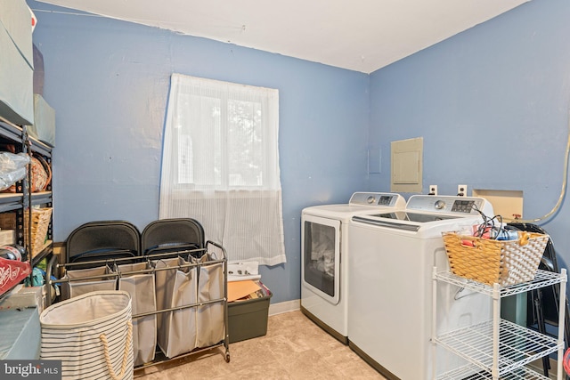 34 Swarthmore Ave, Stratford, NJ 08084 - laundry room featuring washing machine and clothes dryer and electric panel