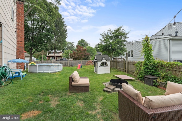 34 Swarthmore Ave, Stratford, NJ 08084 - fenced backyard with outdoor lounge area
