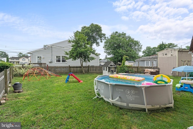 34 Swarthmore Ave, Stratford, NJ 08084 - fenced backyard featuring a shed and outdoor lounge area