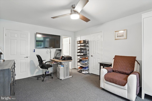 7100 Cipriano Springs Dr, Lanham, MD 20706 - office space with ceiling fan and baseboards