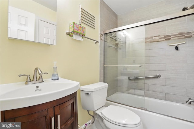 7100 Cipriano Springs Dr, Lanham, MD 20706 - bathroom with toilet, enclosed tub / shower combo, and vanity