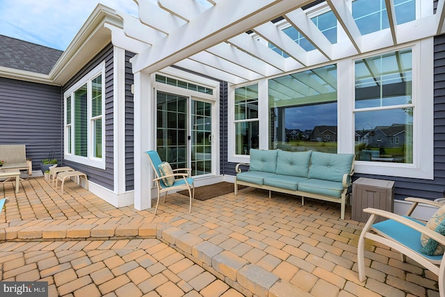 30957 Fowlers Path, Millsboro, DE 19966 - view of patio featuring a pergola and outdoor lounge area