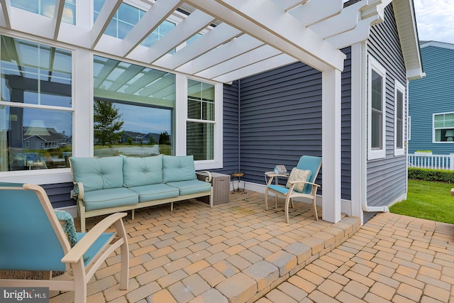 30957 Fowlers Path, Millsboro, DE 19966 - view of patio with a pergola and an outdoor hangout area