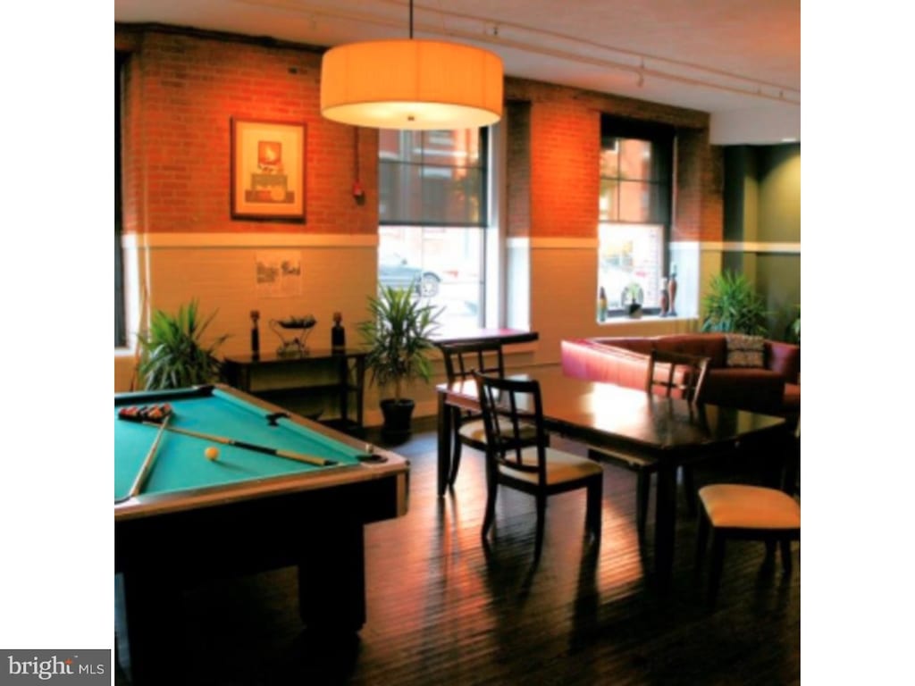1201-15 Fitzwater St Unit 204, Philadelphia, PA 19147 - recreation room featuring pool table and wood finished floors