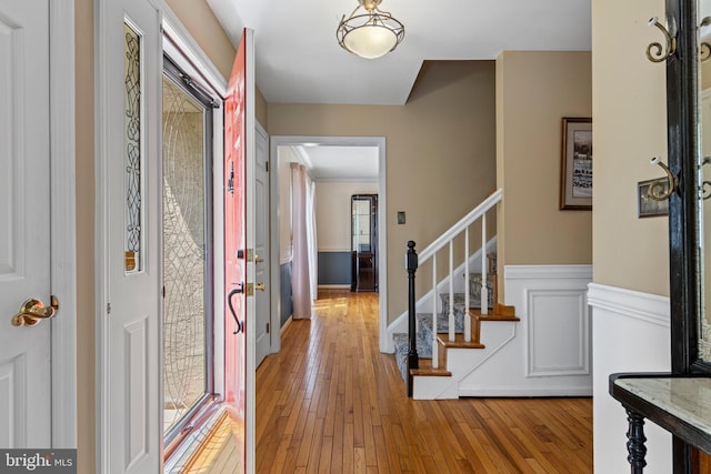 108 Partridge Way, Landenberg, PA 19350 - entryway with light wood finished floors and stairway