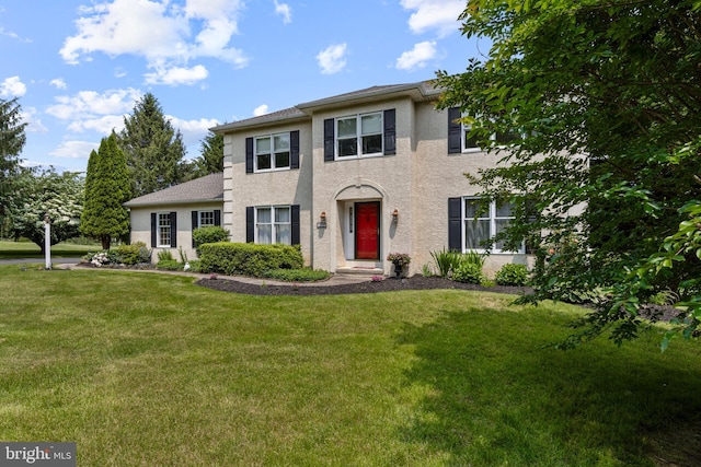 108 Partridge Way, Landenberg, PA 19350 - colonial inspired home with a front lawn and stucco siding