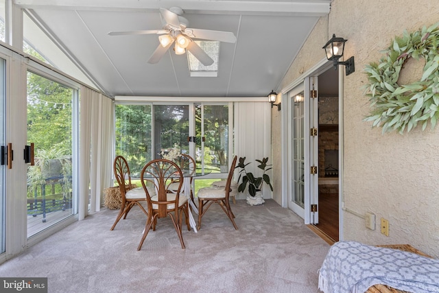 108 Partridge Way, Landenberg, PA 19350 - sunroom / solarium featuring lofted ceiling, french doors, plenty of natural light, carpet, and a textured wall