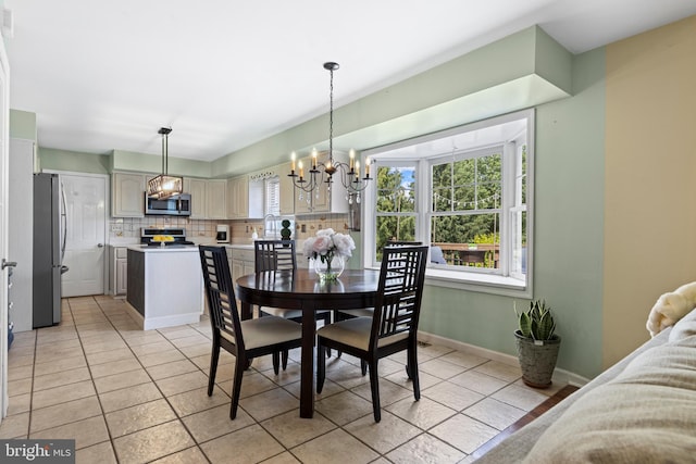 108 Partridge Way, Landenberg, PA 19350 - dining room featuring a chandelier and light tile patterned flooring