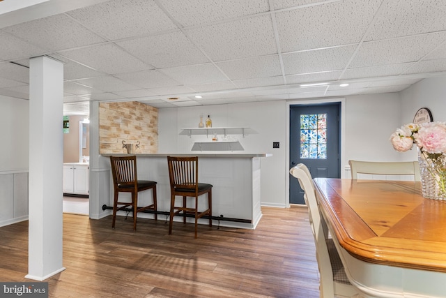 108 Partridge Way, Landenberg, PA 19350 - dining room featuring a paneled ceiling, wet bar, and wood finished floors