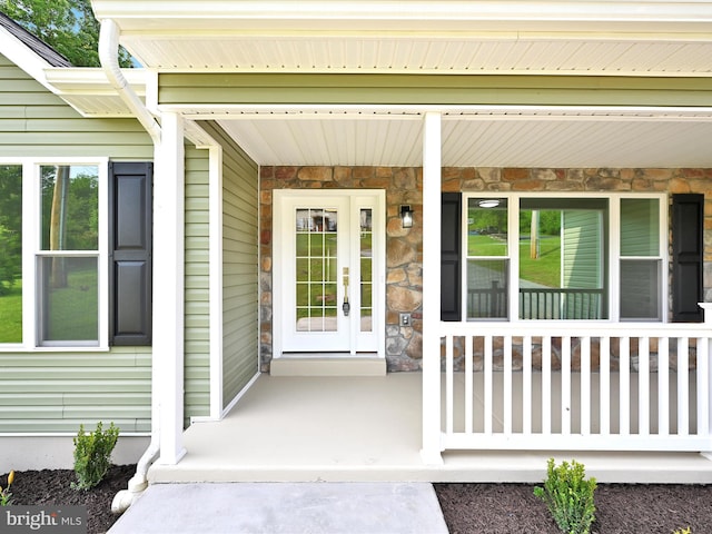 1026 Indian Dr, Auburn, PA 17922 - entrance to property with stone siding and a porch