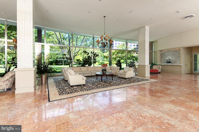 4201 Cathedral Ave NW Unit 910W, Washington, DC 20016 - lobby with a wall of windows