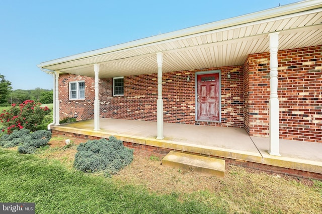 3314 Skyview Dr, Glenville, PA 17329 - property entrance with a porch and brick siding