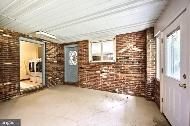 3314 Skyview Dr, Glenville, PA 17329 - unfurnished sunroom with washer and dryer and plenty of natural light