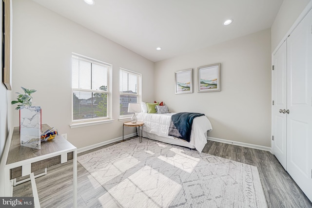 9563 Jefferson St, Manassas, VA 20110 - bedroom with wood finished floors, recessed lighting, and baseboards