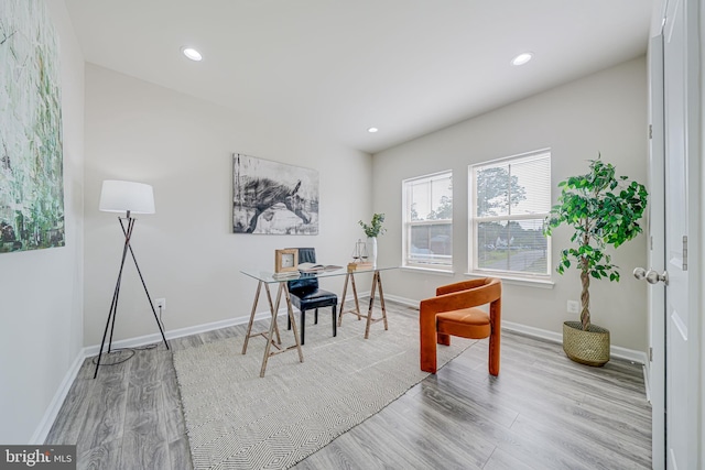 9563 Jefferson St, Manassas, VA 20110 - office space with wood finished floors, baseboards, and recessed lighting