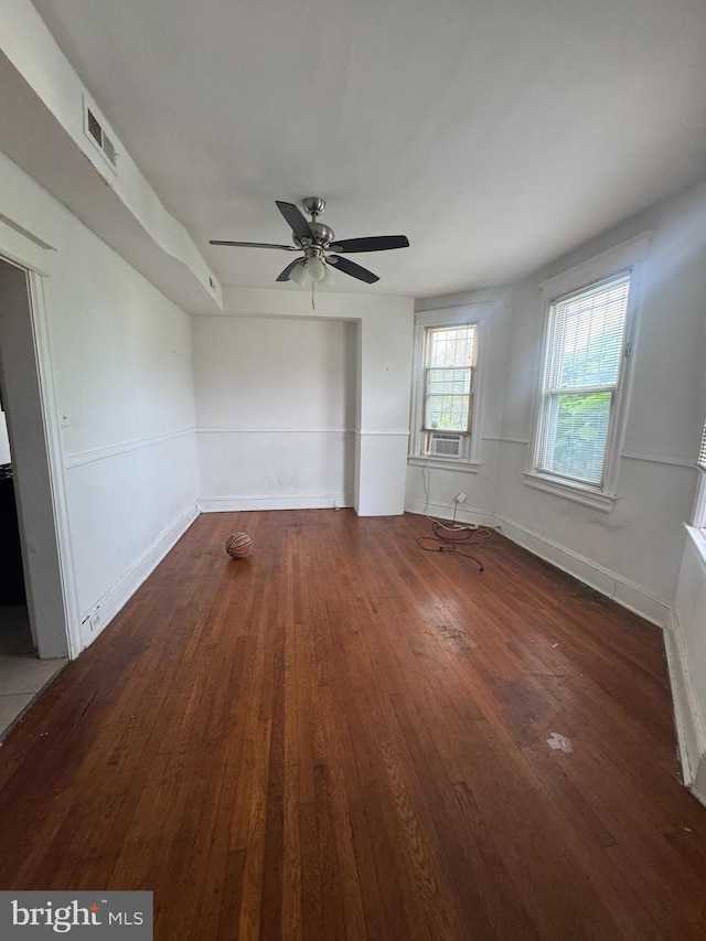 236 Randolph Pl NE, Washington, DC 20002 - unfurnished room featuring hardwood / wood-style floors, ceiling fan, and baseboards