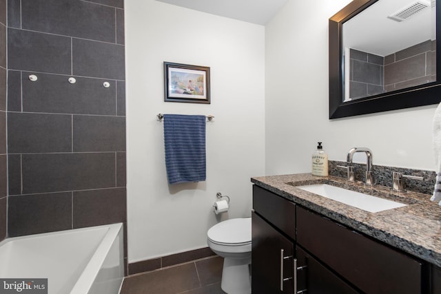 1204 S 12th St Unit O, Philadelphia, PA 19147 - full bathroom featuring vanity, tile patterned floors, toilet, and baseboards