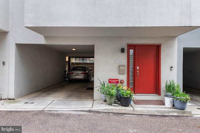 1204 S 12th St Unit O, Philadelphia, PA 19147 - doorway to property with stucco siding