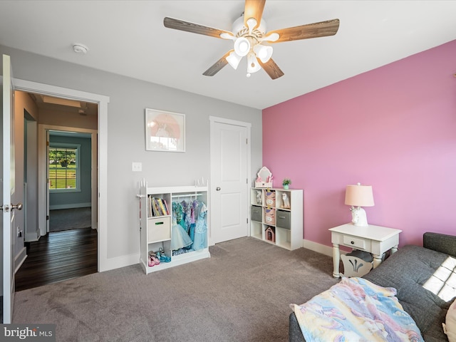 215 Naples Way, Charles Town, WV 25414 - carpeted bedroom with baseboards and a ceiling fan