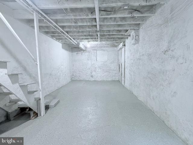 1343 Muhlenberg St, Reading, PA 19602 - unfinished below grade area with stairway