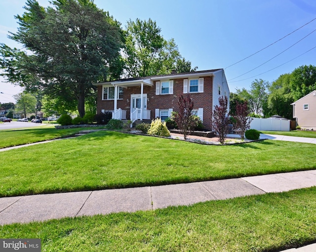 125 Glenbrook Dr, Mount Laurel, NJ 08054 - bi-level home with brick siding and a front yard