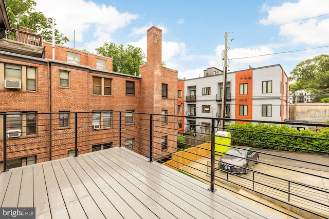 2647 41st St NW Unit 3, Washington, DC 20007 - wooden terrace with cooling unit