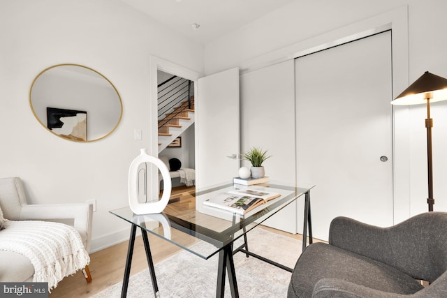 2647 41st St NW Unit 3, Washington, DC 20007 - home office with light wood finished floors and baseboards