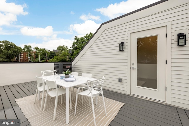 2647 41st St NW Unit 3, Washington, DC 20007 - wooden terrace featuring outdoor dining area