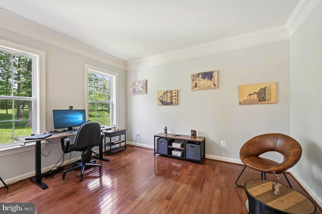 2425 Ellies Way W, Friendship, MD 21794 - office space featuring ornamental molding, wood-type flooring, and baseboards