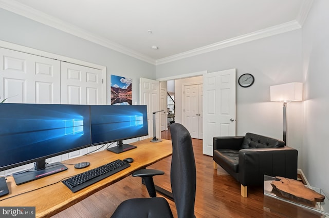 2425 Ellies Way W, Friendship, MD 21794 - office area with crown molding and wood finished floors