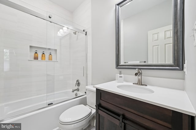 2425 Ellies Way W, Friendship, MD 21794 - bathroom with vanity, toilet, and combined bath / shower with glass door