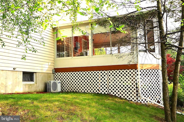 467 Luella Dr, Kutztown, PA 19530 - view of home's exterior featuring an ac unit and a lawn