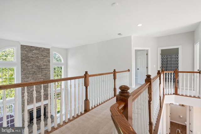 6513 Debhill Ln, Gainesville, VA 20155 - hall with an upstairs landing and recessed lighting