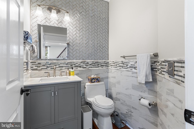 11 Bancroft Ln, Hainesport, NJ 08036 - bathroom with tile walls, toilet, and vanity