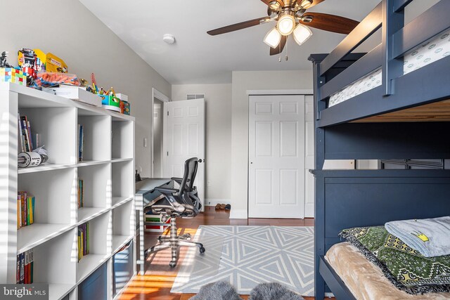 11 Bancroft Ln, Hainesport, NJ 08036 - bedroom featuring a desk, wood finished floors, and baseboards