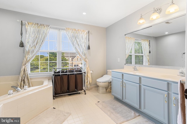 11 Bancroft Ln, Hainesport, NJ 08036 - full bath featuring double vanity, a bath, and toilet