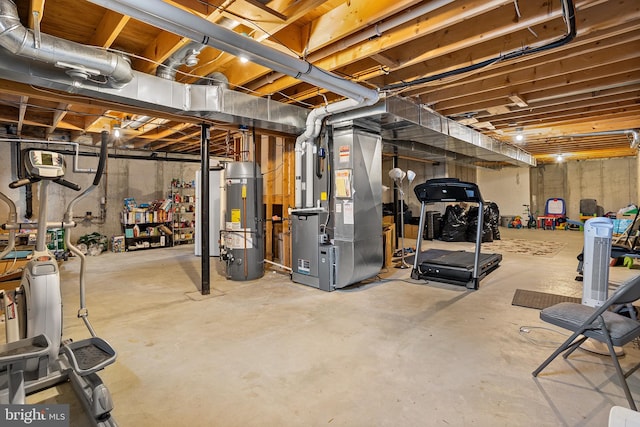 11 Bancroft Ln, Hainesport, NJ 08036 - unfinished basement with water heater and heating unit