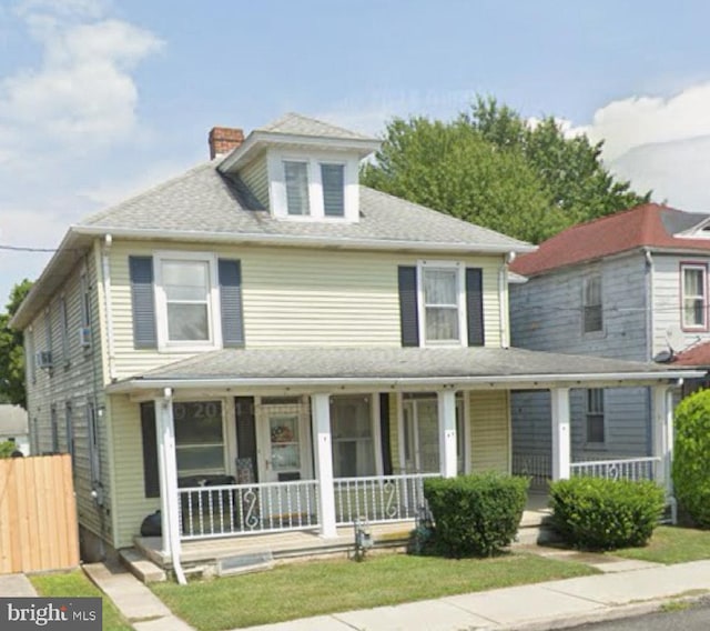 770 Baltimore St, Hanover, PA 17331 - american foursquare style home with covered porch and a chimney