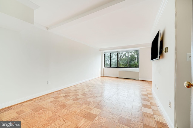 4390 Lorcom Ln Unit 810, Arlington, VA 22207 - empty room with baseboards, ornamental molding, and radiator