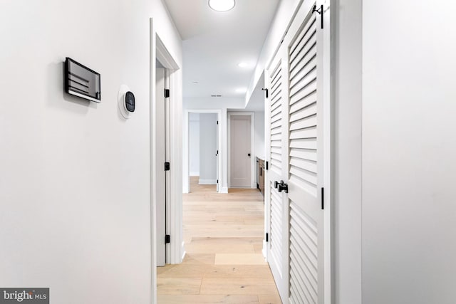 845 19th St NE Unit 4, Washington, DC 20002 - hallway featuring light wood-type flooring and recessed lighting